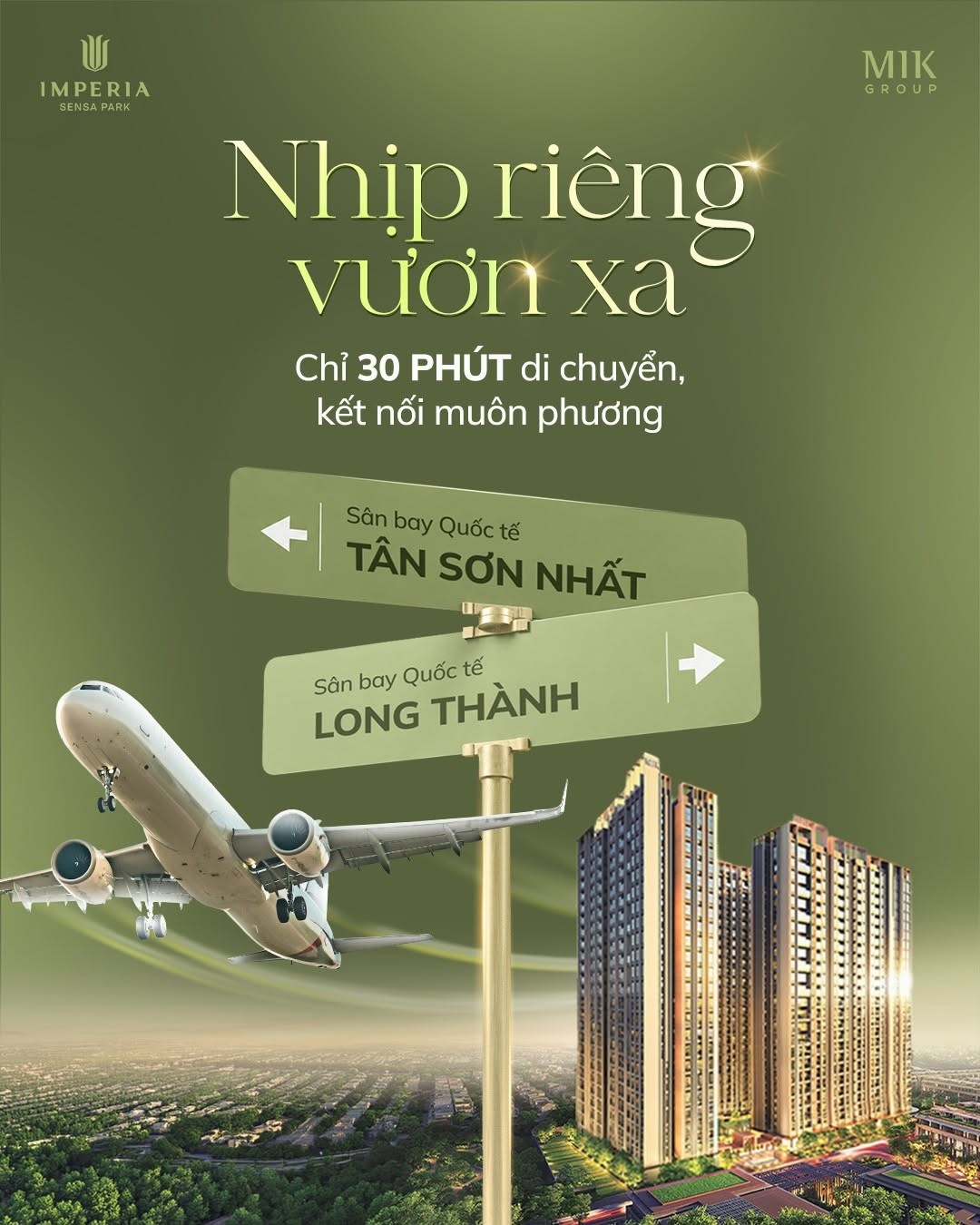 Kết nối hai sân bay từ Imperia Sensa Park
