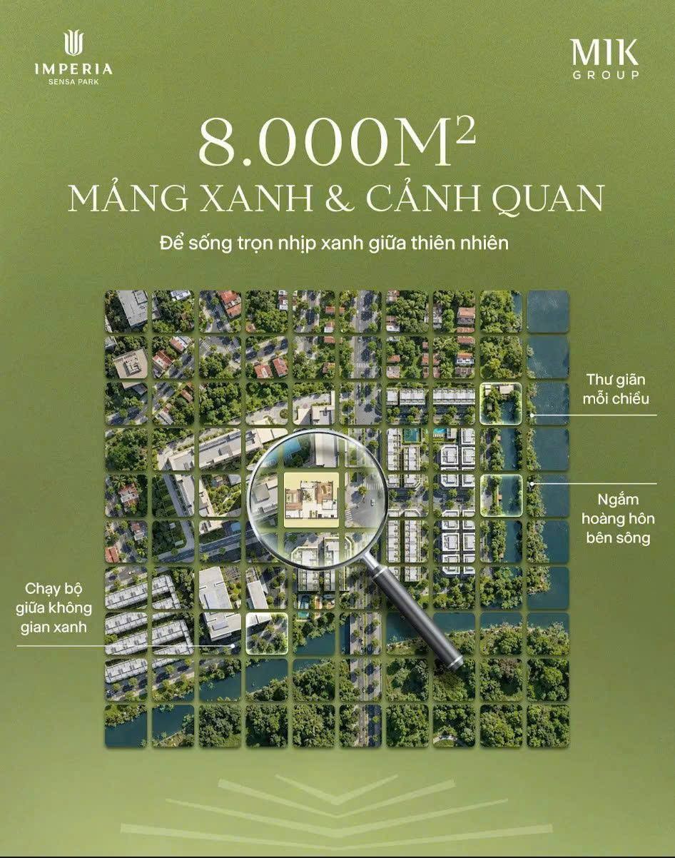 8.000 m² mảng xanh và cảnh quan tại Imperia Sensa Park